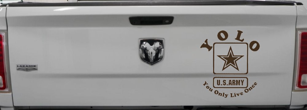 YOLO You Only Live Once Army Military Car or Truck Window Decal Sticker