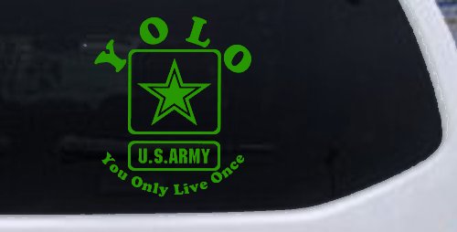 YOLO You Only Live Once Army Military Car or Truck Window Decal Sticker