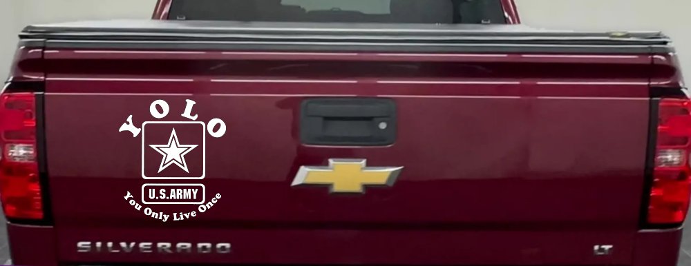 YOLO You Only Live Once Army Military Car or Truck Window Decal Sticker