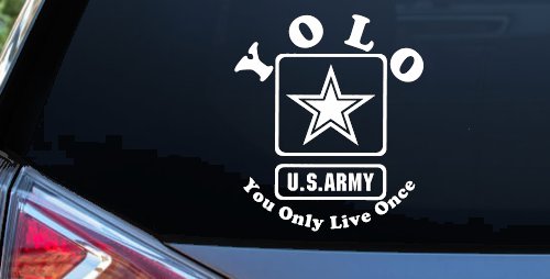 YOLO You Only Live Once Army Military Car or Truck Window Decal Sticker
