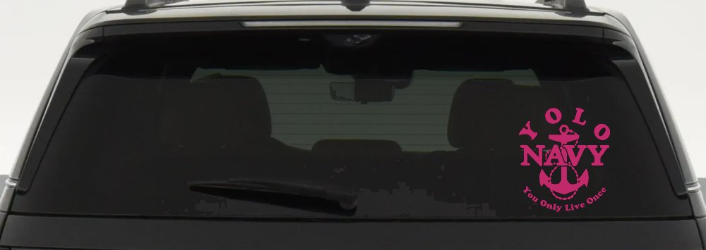 YOLO You Only Live Once Navy Military Car or Truck Window Decal Sticker