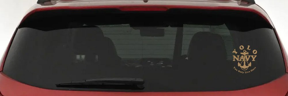 YOLO You Only Live Once Navy Military Car or Truck Window Decal Sticker