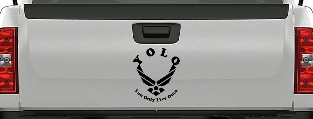 YOLO You Only Live Once Air Force Military Car or Truck Window Decal Sticker