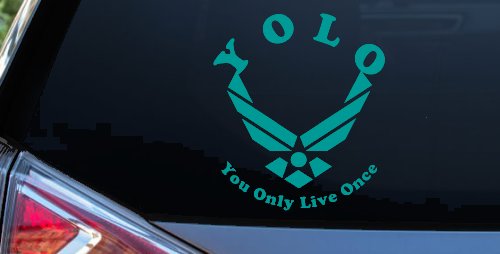 YOLO You Only Live Once Air Force Military Car or Truck Window Decal Sticker