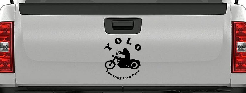 YOLO You Only Live Once Biker Car or Truck Window Decal Sticker