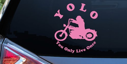 YOLO You Only Live Once Biker Car or Truck Window Decal Sticker