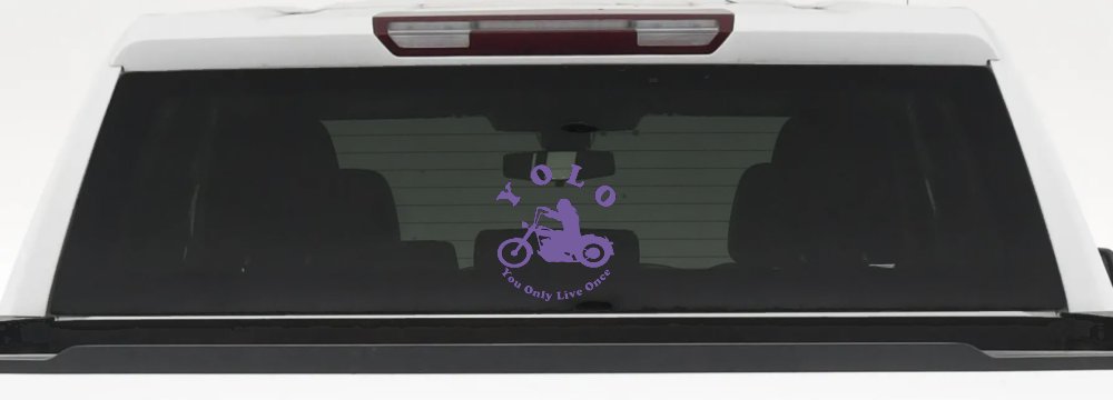 YOLO You Only Live Once Biker Car or Truck Window Decal Sticker