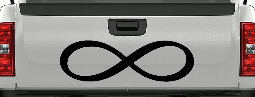 Infinity Symbol Car or Truck Window Decal Sticker (Black)