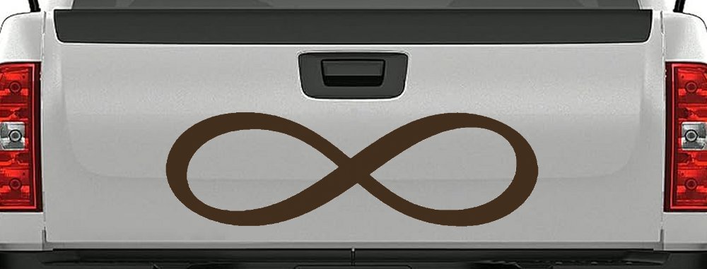 Infinity Symbol Car or Truck Window Vinyl Decal Sticker (Brown)
