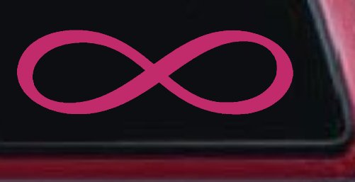 Infinity Symbol Car or Truck Window Decal Sticker (Hot Pink)
