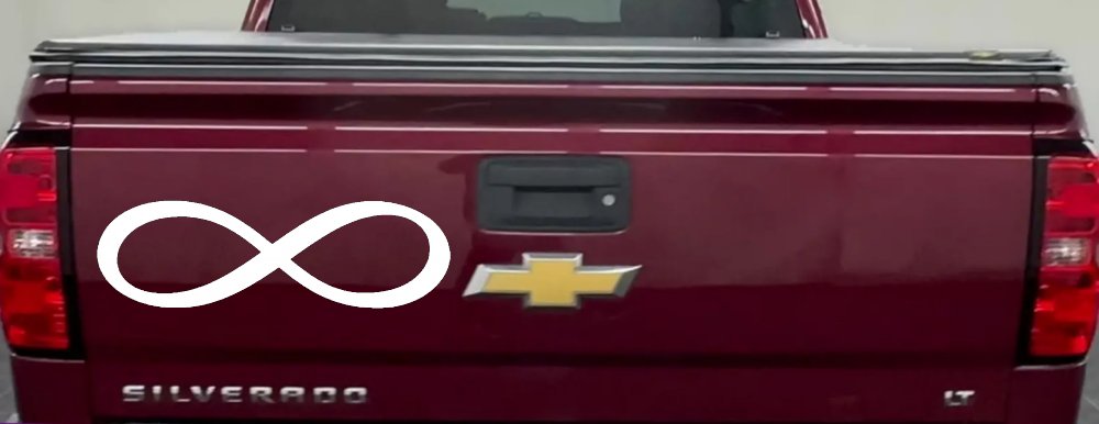 Infinity Symbol Car or Truck Window Decal Sticker (White)