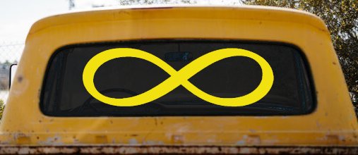 Infinity Symbol Car or Truck Window Decal Sticker