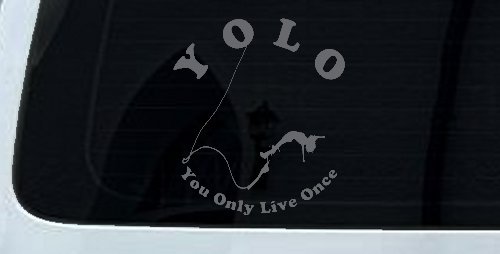 YOLO You Only Live Once Bungie Jump Car or Truck Window Decal Sticker
