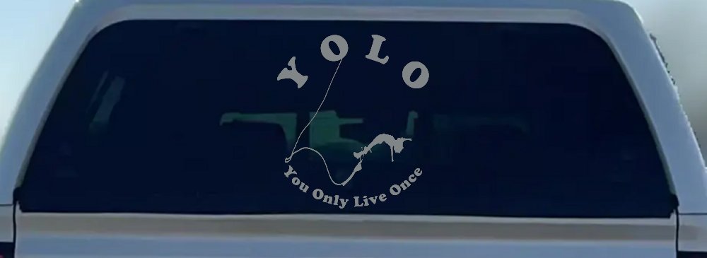 YOLO You Only Live Once Bungie Jump Car or Truck Window Decal Sticker