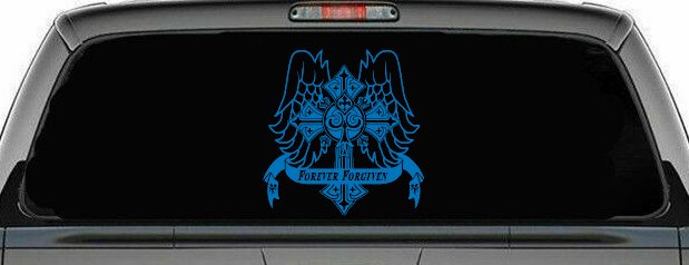 Forever Forgiven Cross Wings Christian Car or Truck Window Decal Sticker