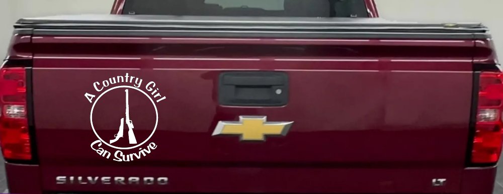 A Country Girl Can Survive Rifle And Pistol Guns Car or Truck Window Decal Sticker