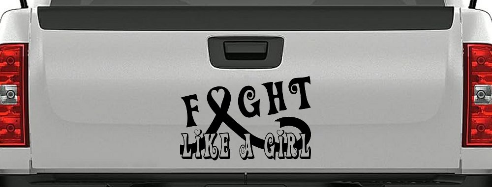 Fight Like a Girl Breast Cancer Car or Truck Window Decal Sticker