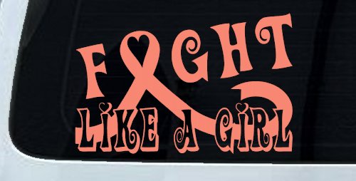 Fight Like a Girl Breast Cancer Car or Truck Window Decal Sticker