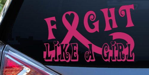 Fight Like a Girl Breast Cancer Car or Truck Window Decal Sticker