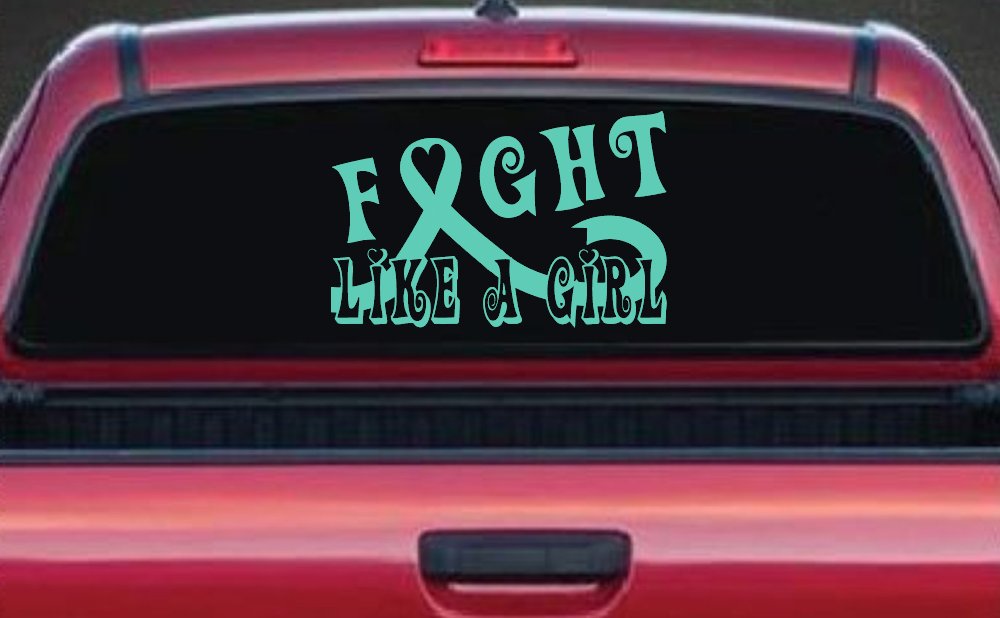 Fight Like a Girl Breast Cancer Car or Truck Window Decal Sticker