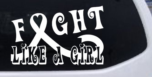 Fight Like a Girl Breast Cancer Car or Truck Window Decal Sticker