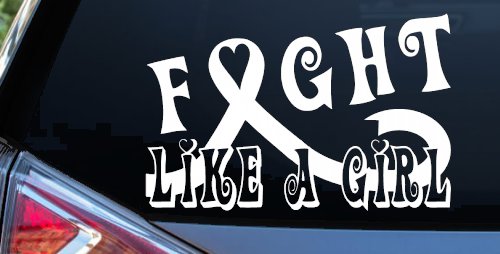 Fight Like a Girl Breast Cancer Car or Truck Window Decal Sticker