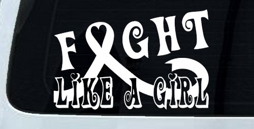 Fight Like a Girl Breast Cancer Car or Truck Window Decal Sticker