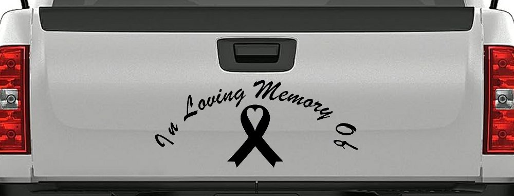 In Loving Memory Of Cancer Ribon Car or Truck Window Decal Sticker
