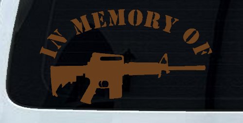 In Memory Of AR 15 Military Car or Truck Window Decal Sticker