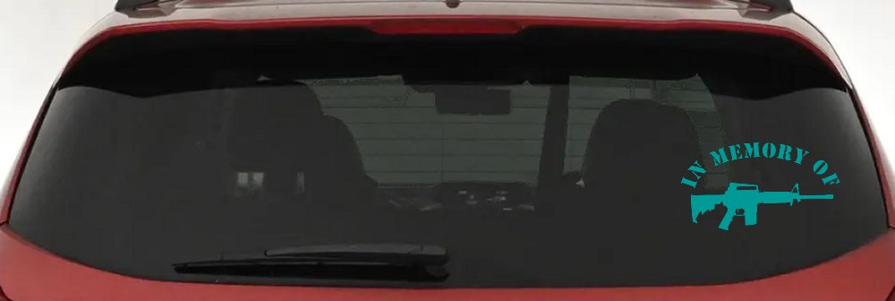 In Memory Of AR 15 Military Car or Truck Window Decal Sticker