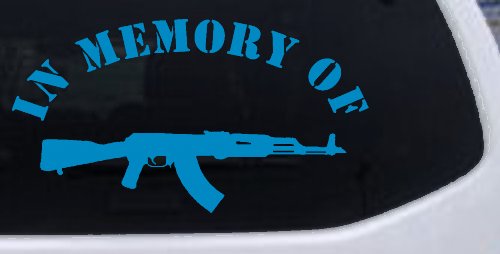 In Memory Of AK 47 Military Car or Truck Window Decal Sticker