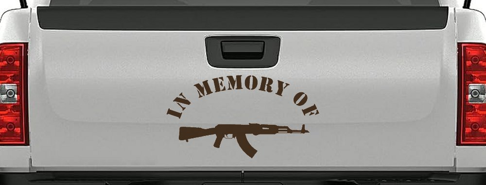 In Memory Of AK 47 Military Car or Truck Window Decal Sticker
