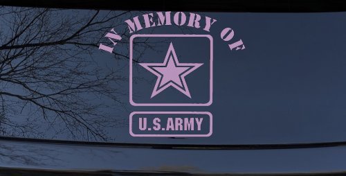 In Memory Of Army Military Car or Truck Window Decal Sticker (Lilac)