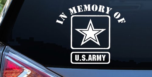 In Memory Of Army Military Car or Truck Window Decal Sticker