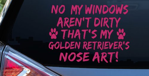 My Windows Arent Dirty Golden Retriever Dog Car or Truck Window Decal Sticker