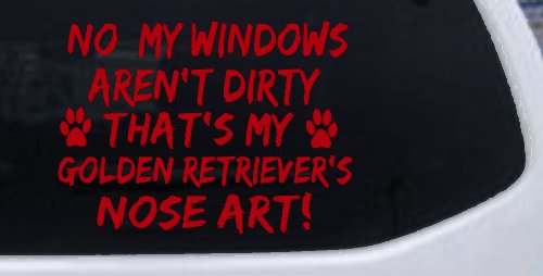 My Windows Arent Dirty Golden Retriever Dog Car or Truck Window Decal Sticker