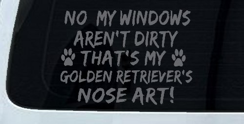 My Windows Arent Dirty Golden Retriever Dog Car or Truck Window Decal Sticker