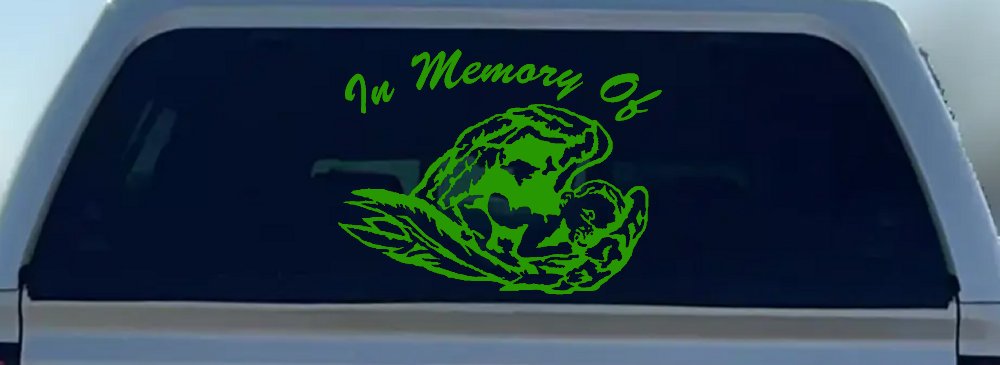 In Memory Of Angel Baby Christian Car or Truck Window Decal Sticker