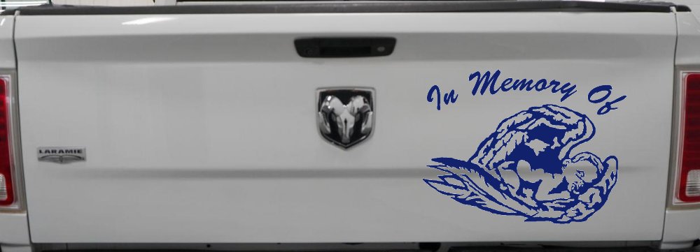 In Memory Of Angel Baby Christian Car or Truck Window Decal Sticker