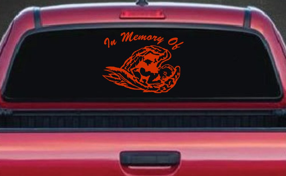 In Memory Of Angel Baby Christian Car or Truck Window Decal Sticker