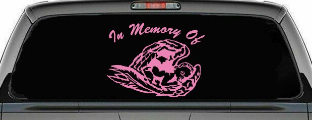 In Memory Of Angel Baby Christian Car or Truck Window Decal Sticker