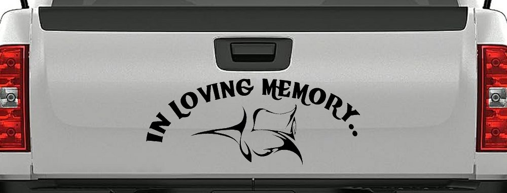 In Loving Memory Of Tulip Rose Car or Truck Window Decal Sticker (Black)