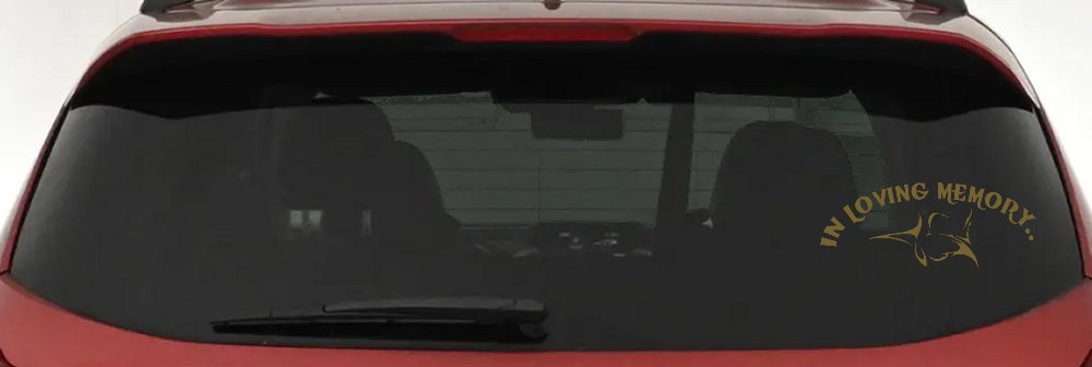 In Loving Memory Of Tulip Rose Car or Truck Window Vinyl Decal Sticker (Gold)