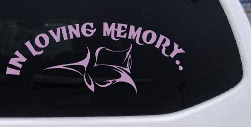 In Loving Memory Of Tulip Rose Car or Truck Window Decal Sticker (Lilac)