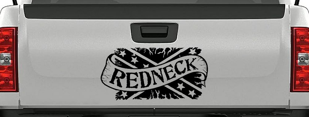 Redneck Banner Rebel Flag Country Car or Truck Window Decal Sticker
