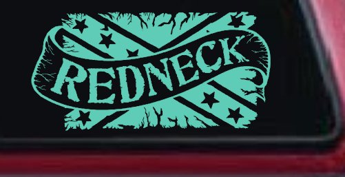 Redneck Banner Rebel Flag Country Car or Truck Window Decal Sticker (Mint)