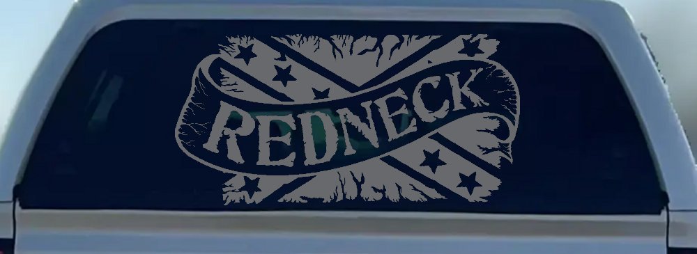 Redneck Banner Rebel Flag Country Car or Truck Window Decal Sticker