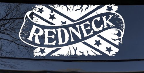 Redneck Banner Rebel Flag Country Car or Truck Window Decal Sticker