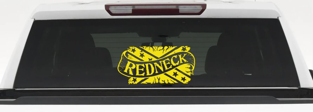 Redneck Banner Rebel Flag Country Car or Truck Window Decal Sticker