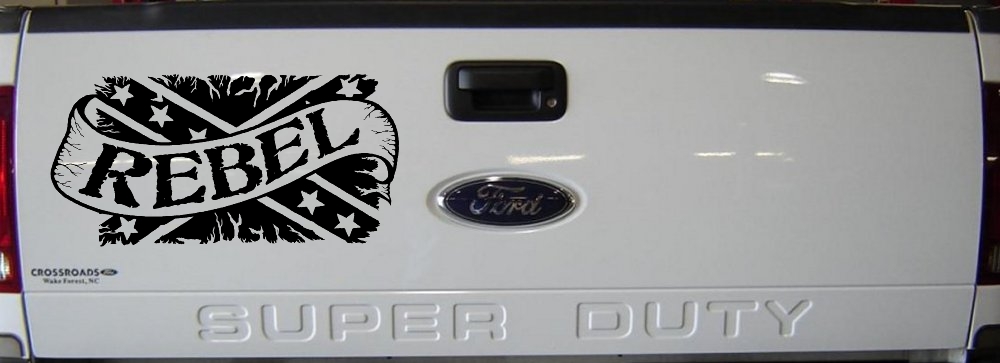 Rebel Banner Rebel Flag Country Car or Truck Window Decal Sticker